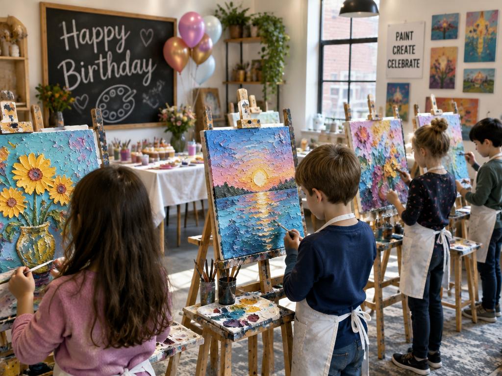 Entkorkte Kunst für Kids: Leinwand-Malparty