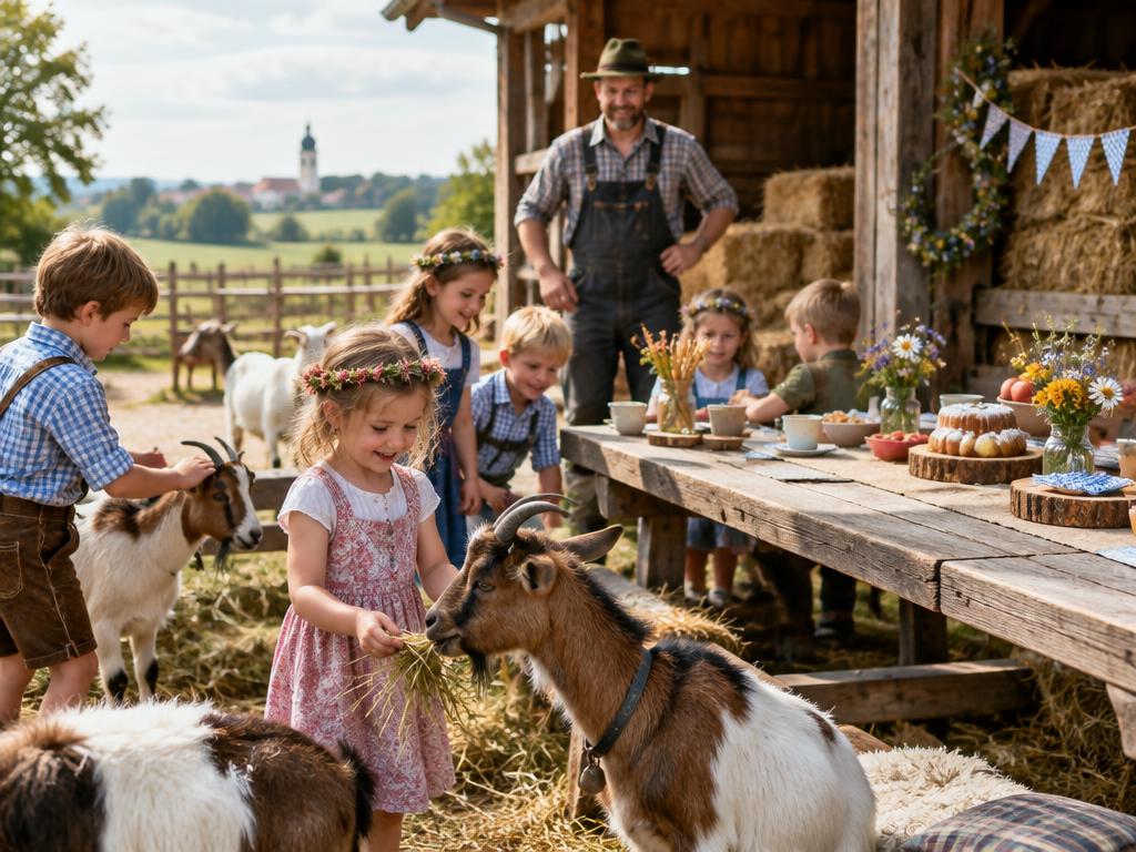 Huber Bauernhof Kindergeburtstag: Tiere, Stall und Bauernhofspiele