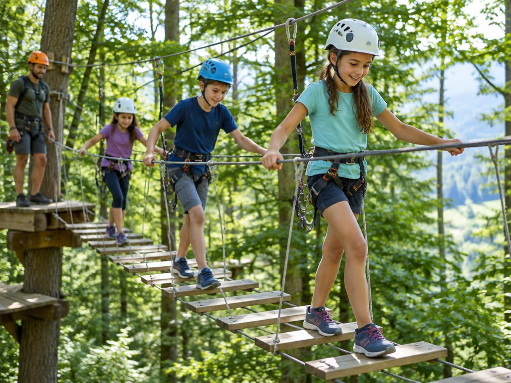 Kletterwald Vaterstetten: Hochseilgarten im Wald