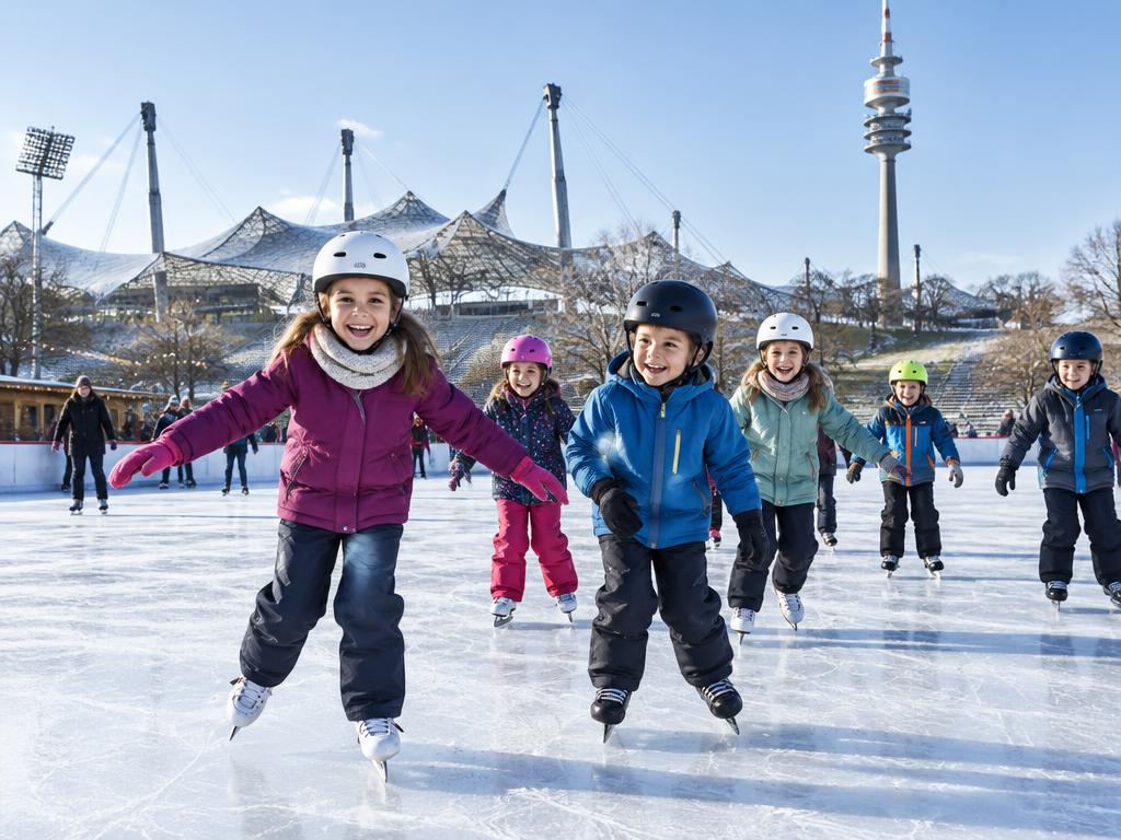 Prinzregentenstadion Eisbahn: Wintergeburtstag auf dem Eis